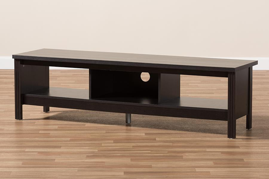 Baxton Studio Callie Modern and Contemporary Wenge Brown Finished TV Stand