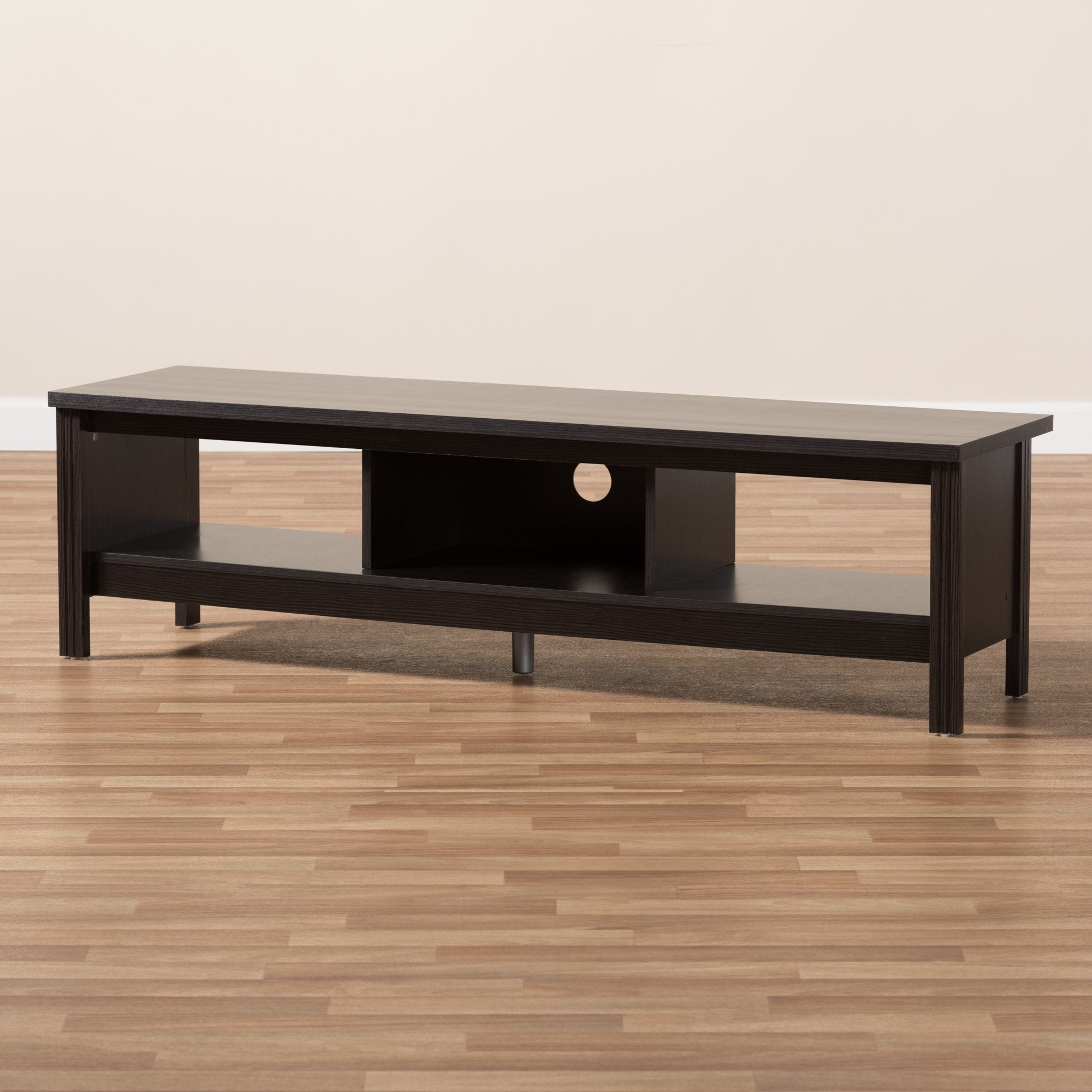 Baxton Studio Callie Modern and Contemporary Wenge Brown Finished TV Stand