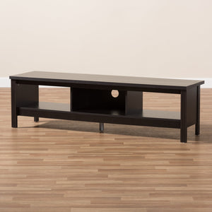 Baxton Studio Callie Modern and Contemporary Wenge Brown Finished TV Stand