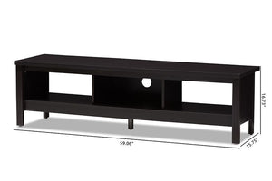 Baxton Studio Callie Modern and Contemporary Wenge Brown Finished TV Stand