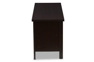 Baxton Studio Sloane Modern and Contemporary Wenge Brown Finished TV Stand