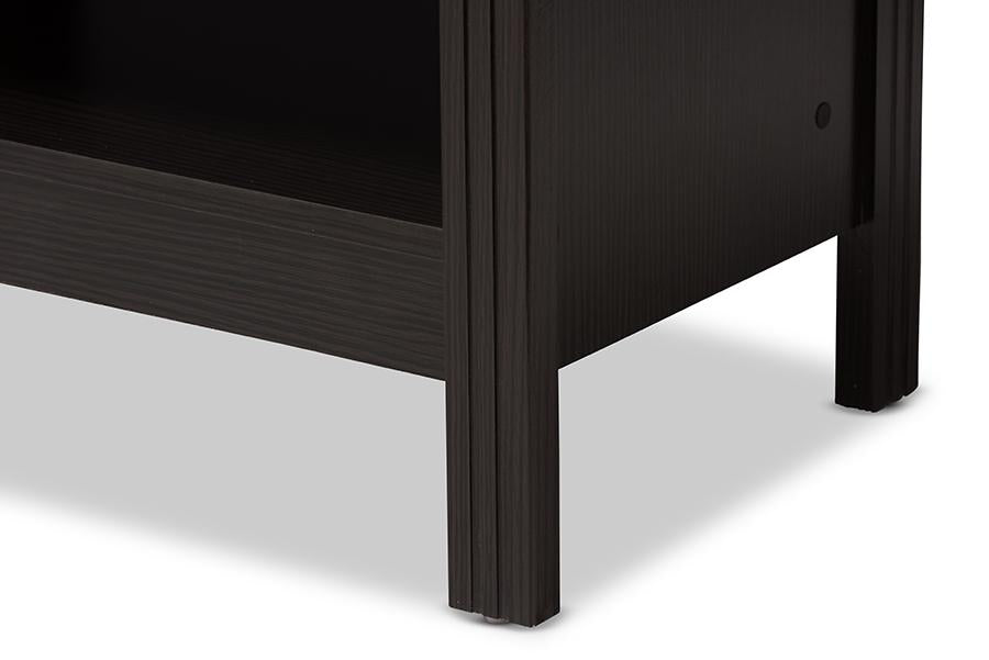 Baxton Studio Sloane Modern and Contemporary Wenge Brown Finished TV Stand