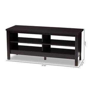 Baxton Studio Sloane Modern and Contemporary Wenge Brown Finished TV Stand