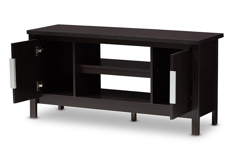 Baxton Studio Marley Modern and Contemporary Wenge Brown Finished TV Stand