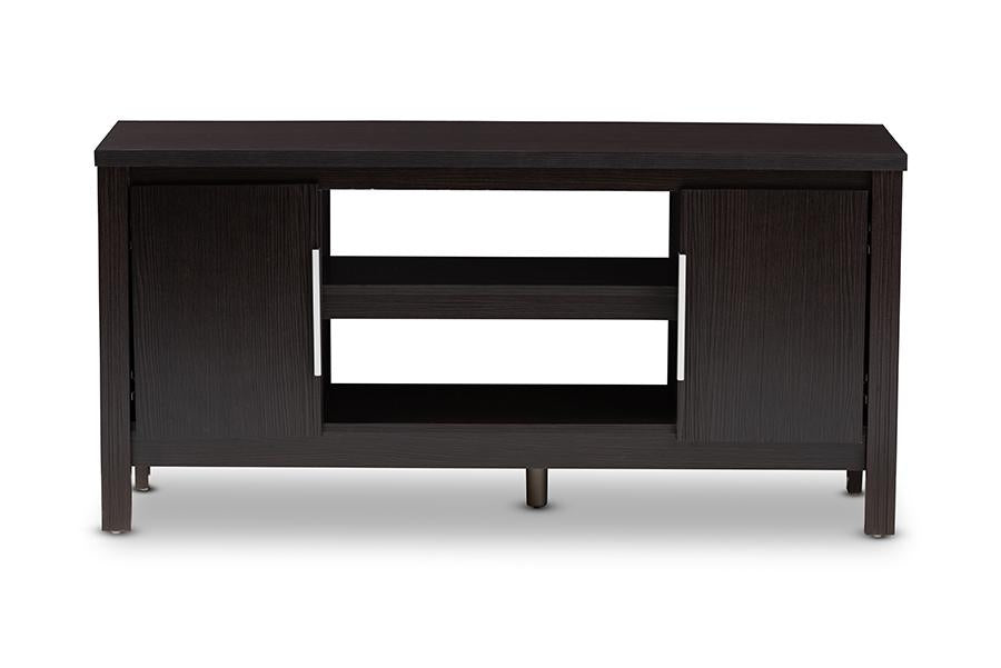 Baxton Studio Marley Modern and Contemporary Wenge Brown Finished TV Stand