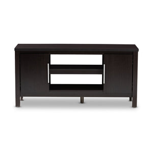 Baxton Studio Marley Modern and Contemporary Wenge Brown Finished TV Stand