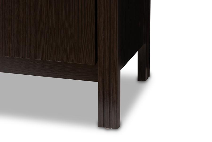 Baxton Studio Marley Modern and Contemporary Wenge Brown Finished TV Stand