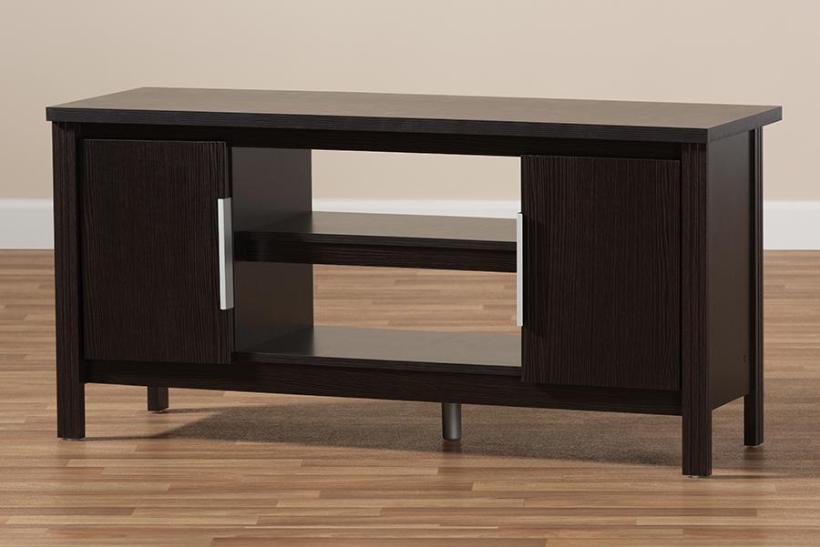 Baxton Studio Marley Modern and Contemporary Wenge Brown Finished TV Stand