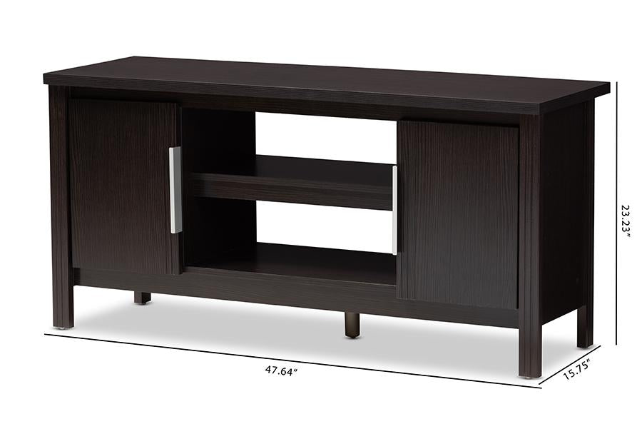 Baxton Studio Marley Modern and Contemporary Wenge Brown Finished TV Stand