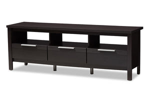 Baxton Studio Elaine Modern and Contemporary Wenge Brown Finished TV Stand