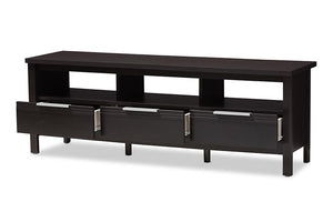 Baxton Studio Elaine Modern and Contemporary Wenge Brown Finished TV Stand