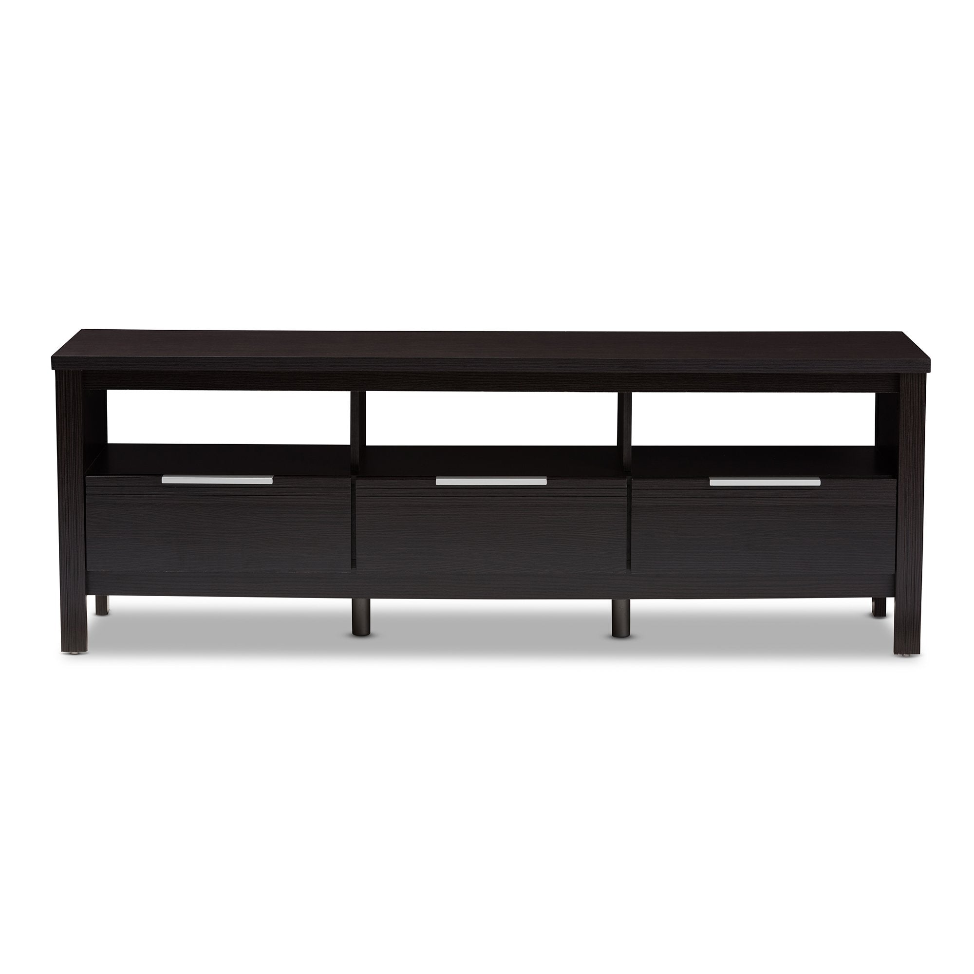 Baxton Studio Elaine Modern and Contemporary Wenge Brown Finished TV Stand