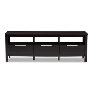 Baxton Studio Elaine Modern and Contemporary Wenge Brown Finished TV Stand