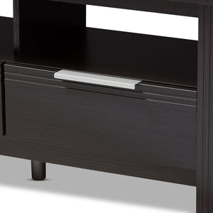 Baxton Studio Elaine Modern and Contemporary Wenge Brown Finished TV Stand