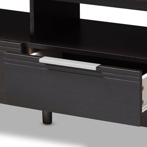 Baxton Studio Elaine Modern and Contemporary Wenge Brown Finished TV Stand