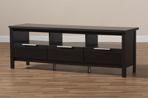 Baxton Studio Elaine Modern and Contemporary Wenge Brown Finished TV Stand