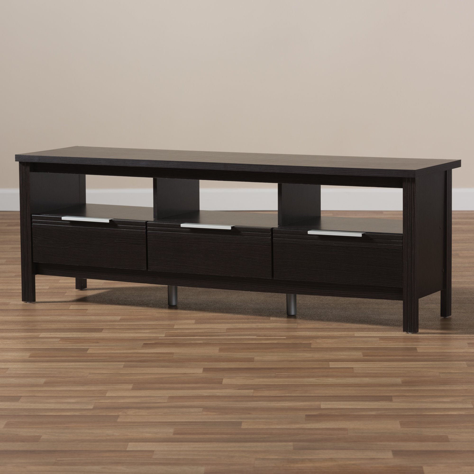 Baxton Studio Elaine Modern and Contemporary Wenge Brown Finished TV Stand