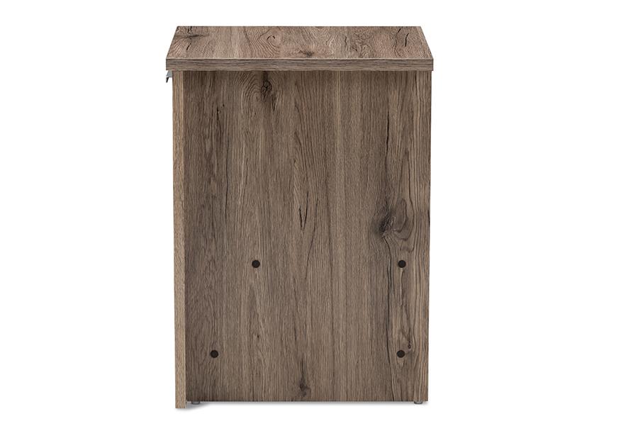 Baxton Studio Laverne Modern and Contemporary Oak Brown Finished 1-Drawer Nightstand