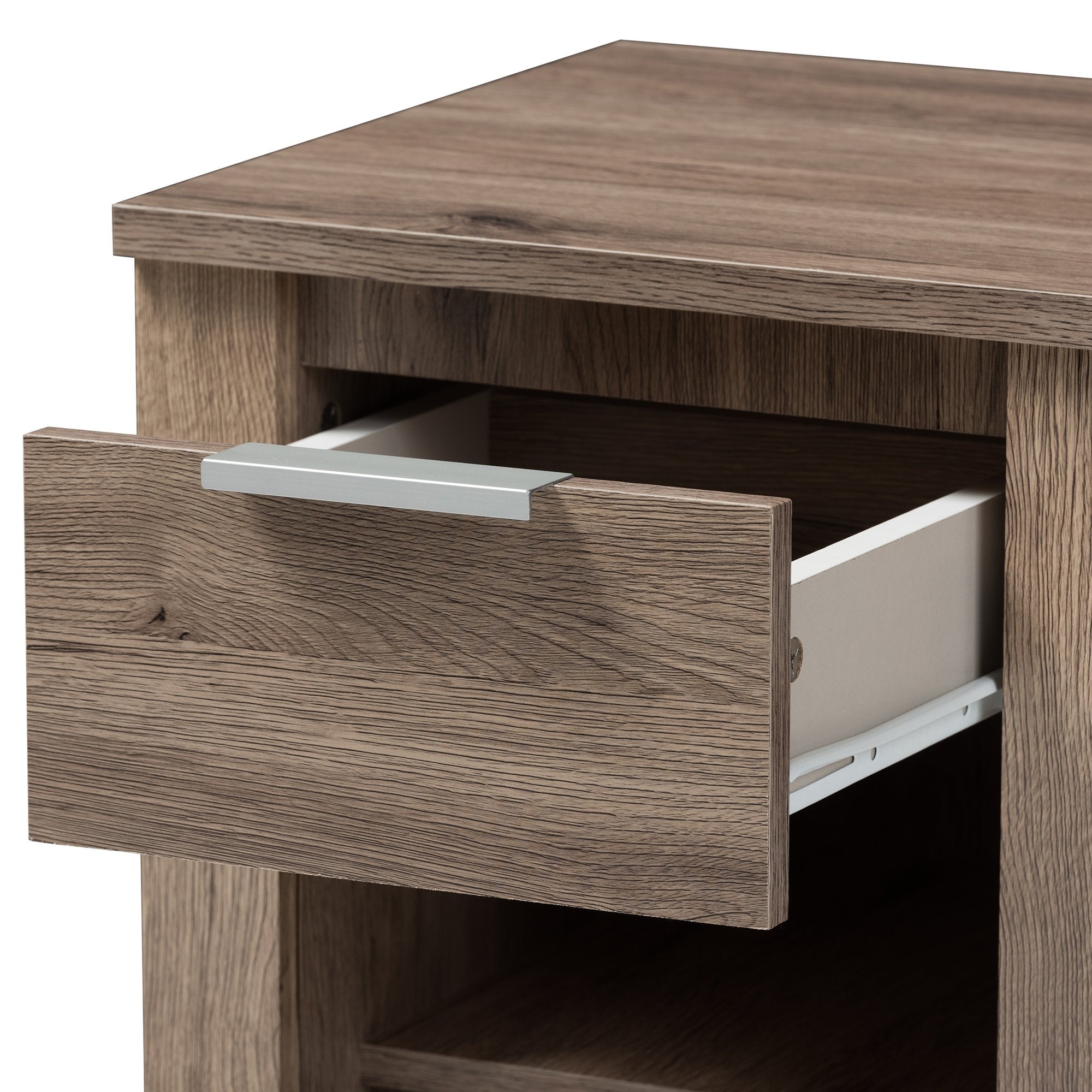 Baxton Studio Laverne Modern and Contemporary Oak Brown Finished 1-Drawer Nightstand