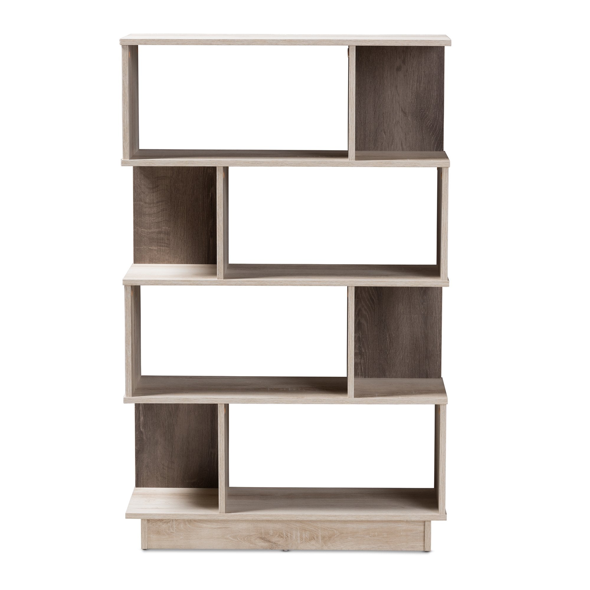 Baxton Studio Teagan Modern and Contemporary Oak Finished Display Bookcase