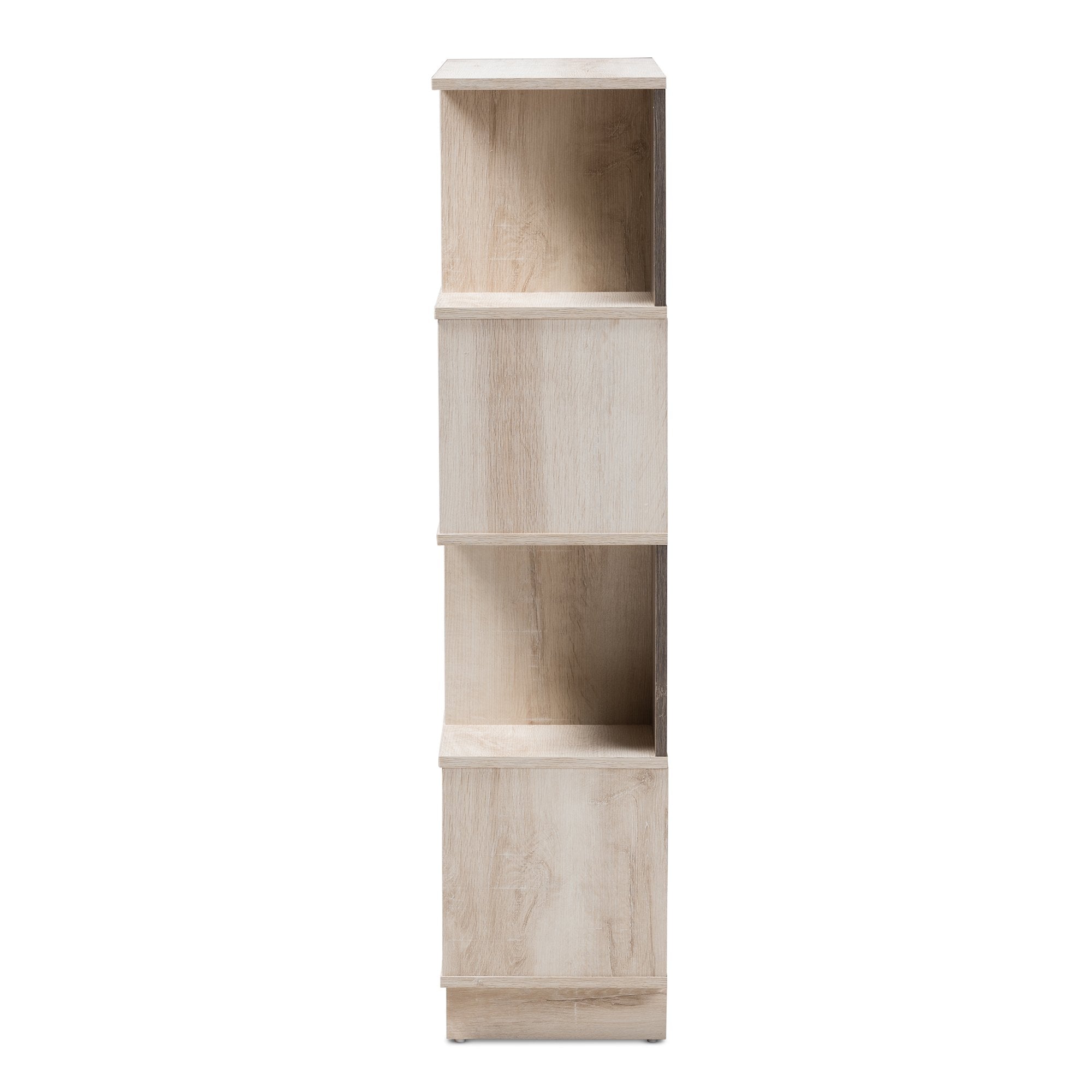 Baxton Studio Teagan Modern and Contemporary Oak Finished Display Bookcase