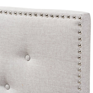 Baxton Studio Windsor Modern and Contemporary Greyish Beige Fabric Upholstered Twin Size Headboard