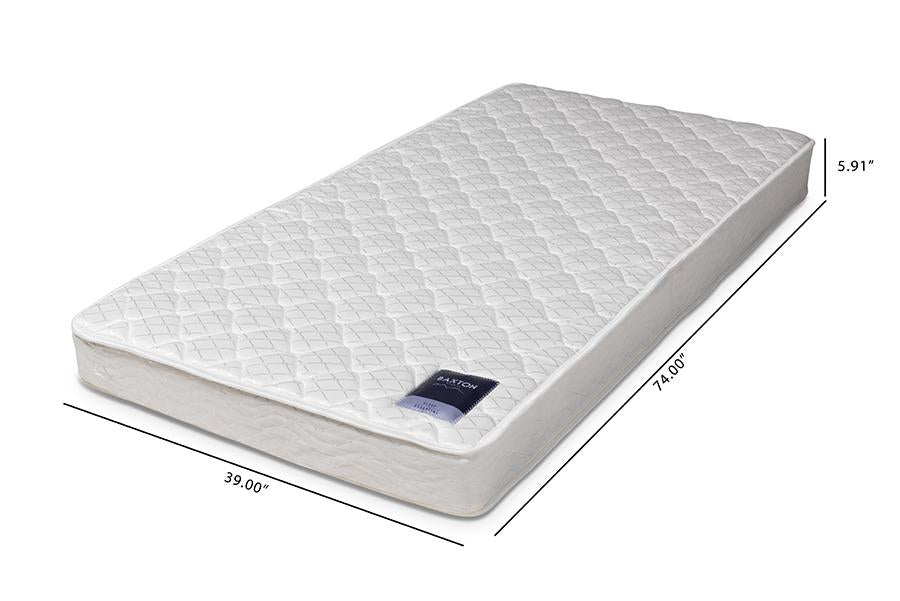 Baxton Studio Alaura Twin Size Spring Mattress