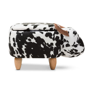 Baxton Studio Mignonne Contemporary Wool Upholstered Buffalo Storage Ottoman