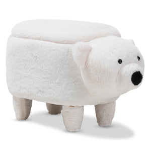 Baxton Studio Bjorn Contemporary Wool Upholstered Bear Storage Ottoman