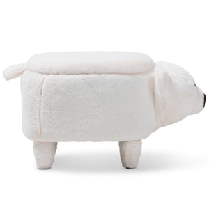 Baxton Studio Bjorn Contemporary Wool Upholstered Bear Storage Ottoman