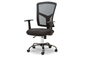 Baxton Studio Matthias Modern and Contemporary Ergonomic Black Mesh Office Chair