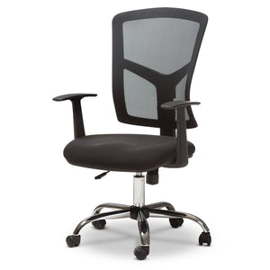 Baxton Studio Matthias Modern and Contemporary Ergonomic Black Mesh Office Chair