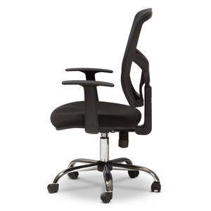 Baxton Studio Matthias Modern and Contemporary Ergonomic Black Mesh Office Chair