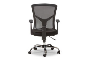 Baxton Studio Matthias Modern and Contemporary Ergonomic Black Mesh Office Chair