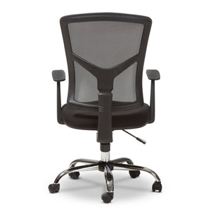 Baxton Studio Matthias Modern and Contemporary Ergonomic Black Mesh Office Chair