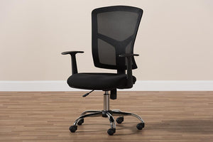 Baxton Studio Matthias Modern and Contemporary Ergonomic Black Mesh Office Chair