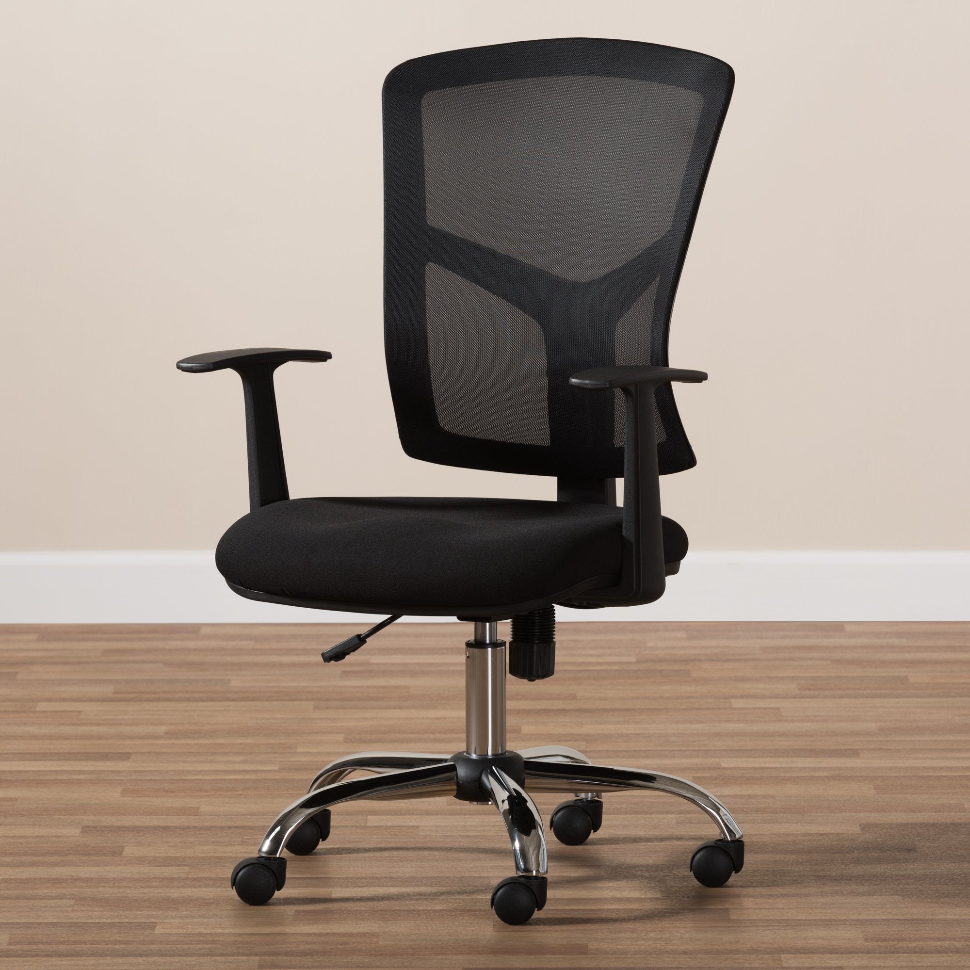 Baxton Studio Matthias Modern and Contemporary Ergonomic Black Mesh Office Chair