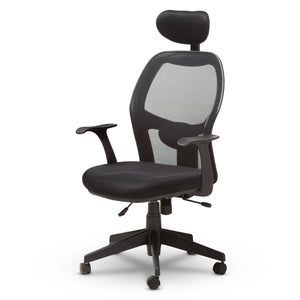 Baxton Studio Sebastian Modern and Contemporary Ergonomic Black Mesh Office Chair