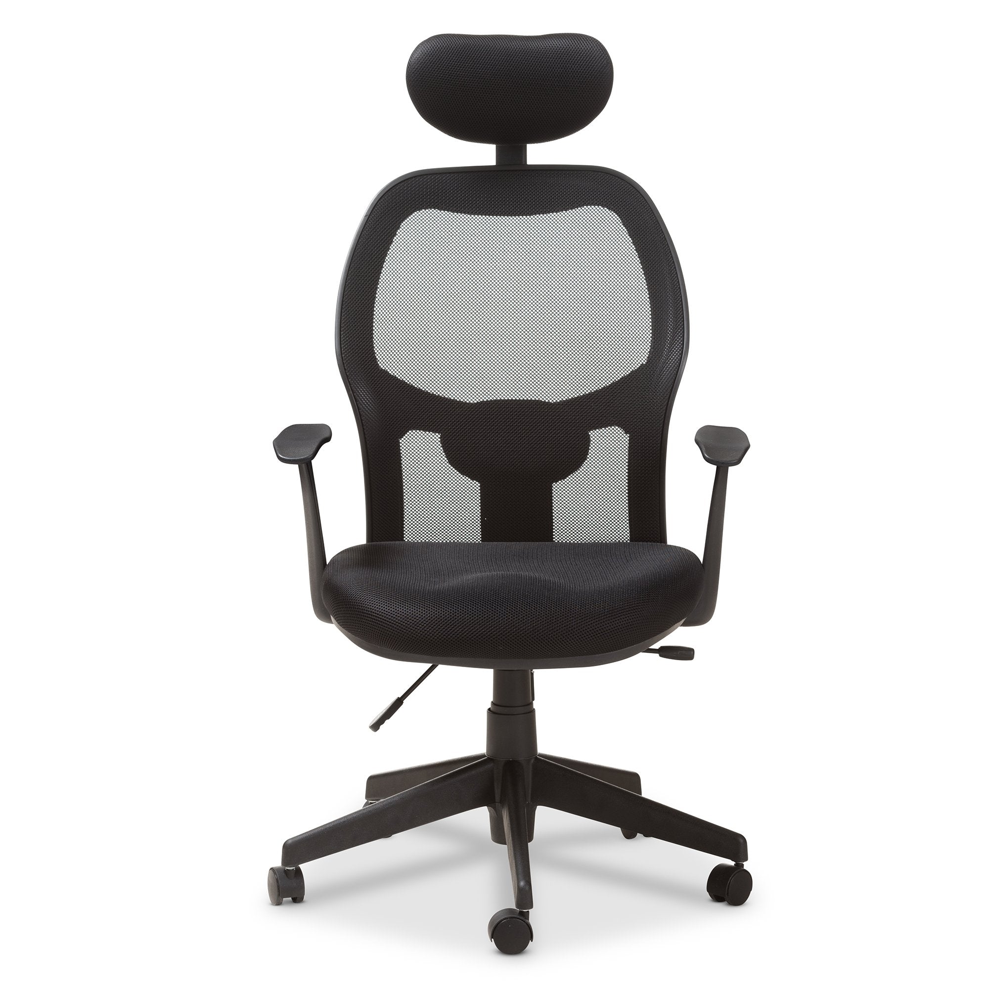 Baxton Studio Sebastian Modern and Contemporary Ergonomic Black Mesh Office Chair