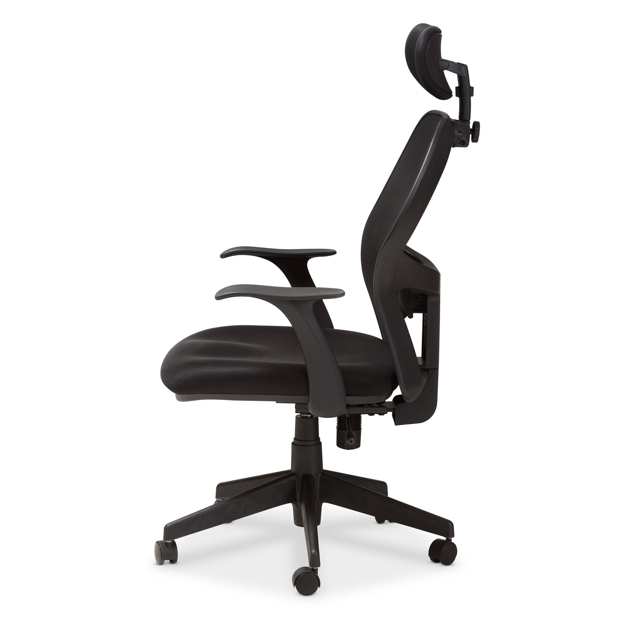 Baxton Studio Sebastian Modern and Contemporary Ergonomic Black Mesh Office Chair