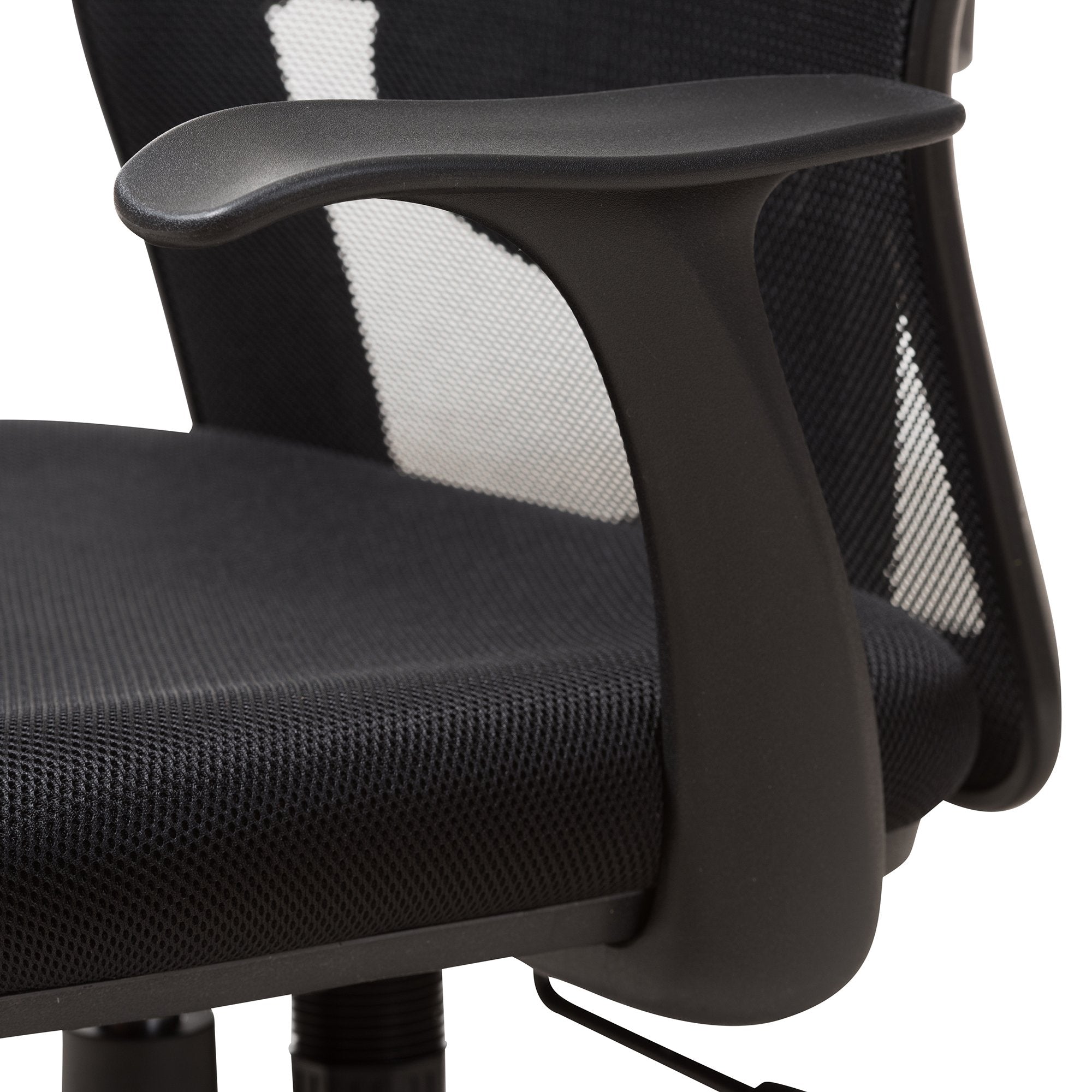 Baxton Studio Sebastian Modern and Contemporary Ergonomic Black Mesh Office Chair