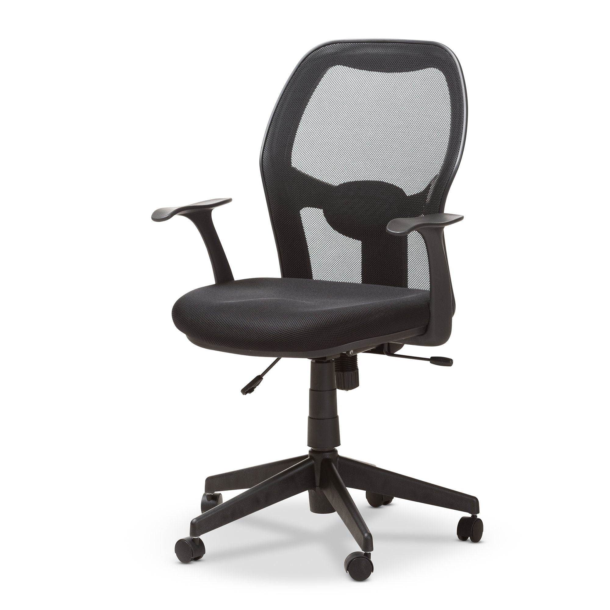 Baxton Studio Kurber Modern and Contemporary Ergonomic Black Mesh Office Chair With Bifma Certification