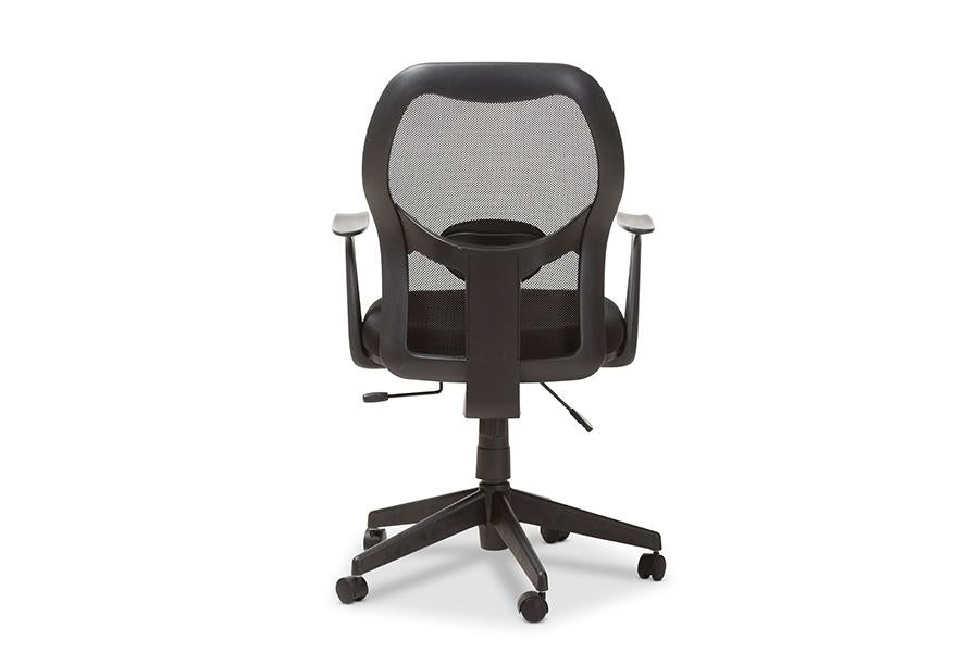 Baxton Studio Kurber Modern and Contemporary Ergonomic Black Mesh Office Chair With Bifma Certification