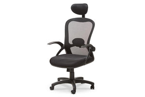 Baxton Studio Ernst Modern and Contemporary Ergonomic Black Mesh Office Chair