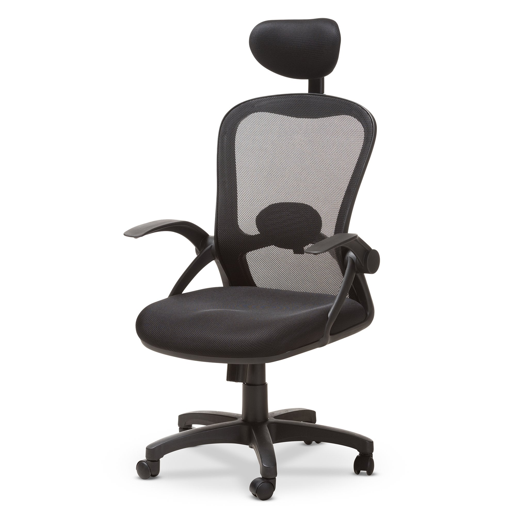 Baxton Studio Ernst Modern and Contemporary Ergonomic Black Mesh Office Chair