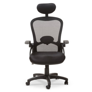 Baxton Studio Ernst Modern and Contemporary Ergonomic Black Mesh Office Chair