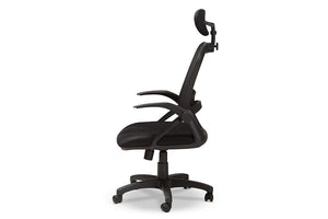 Baxton Studio Ernst Modern and Contemporary Ergonomic Black Mesh Office Chair