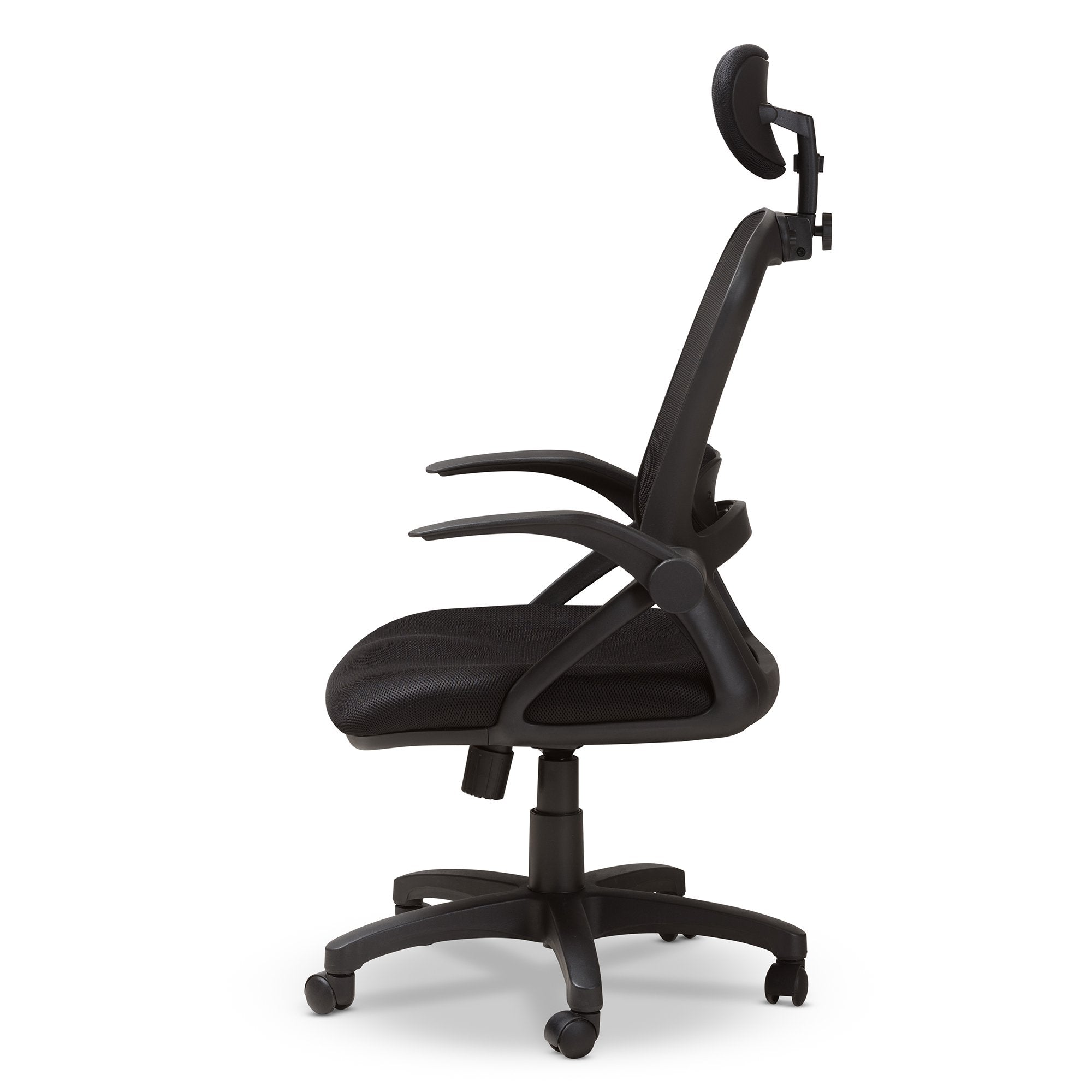 Baxton Studio Ernst Modern and Contemporary Ergonomic Black Mesh Office Chair