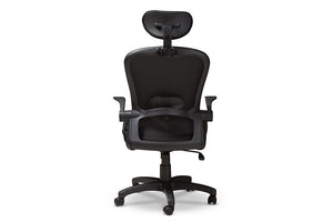 Baxton Studio Ernst Modern and Contemporary Ergonomic Black Mesh Office Chair