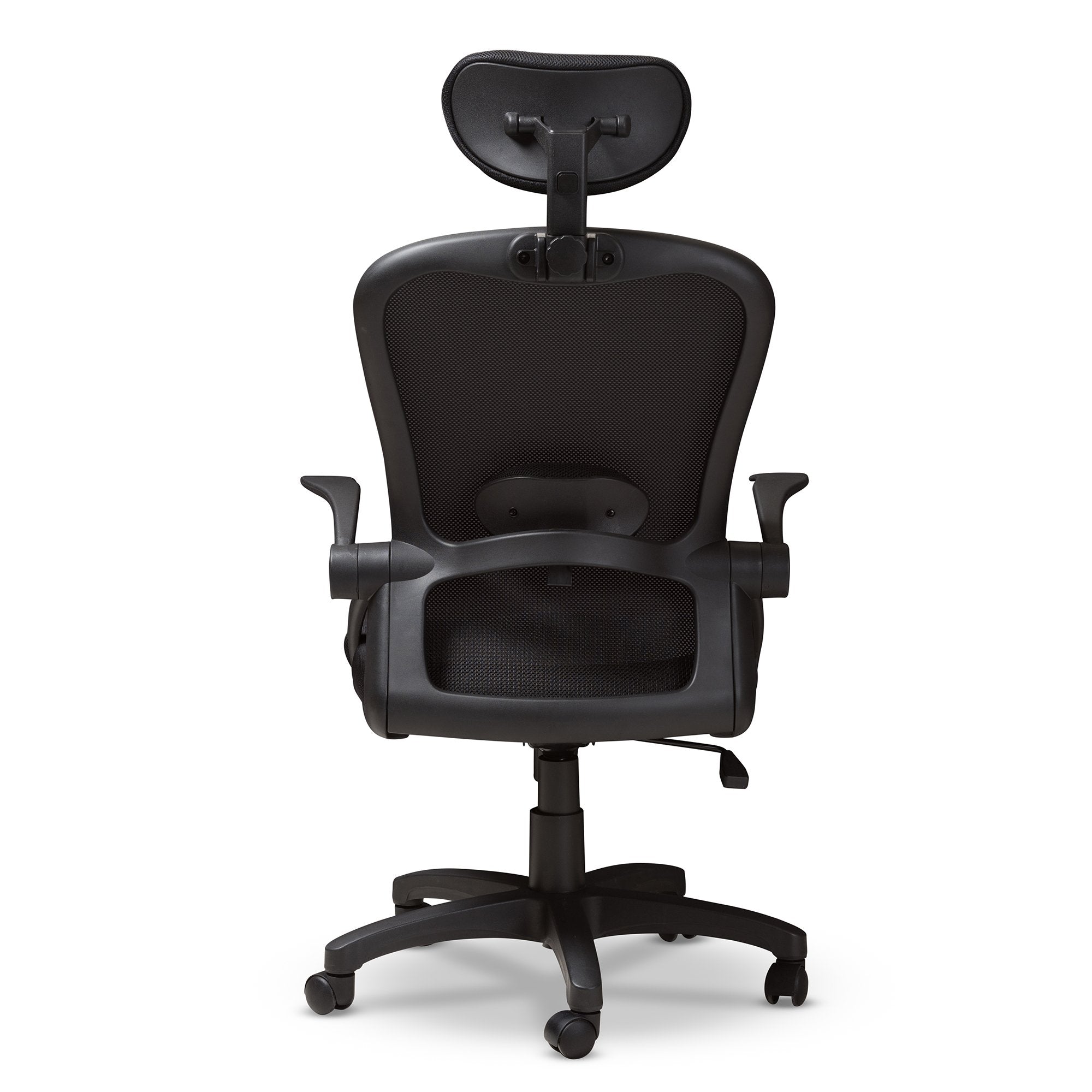 Baxton Studio Ernst Modern and Contemporary Ergonomic Black Mesh Office Chair